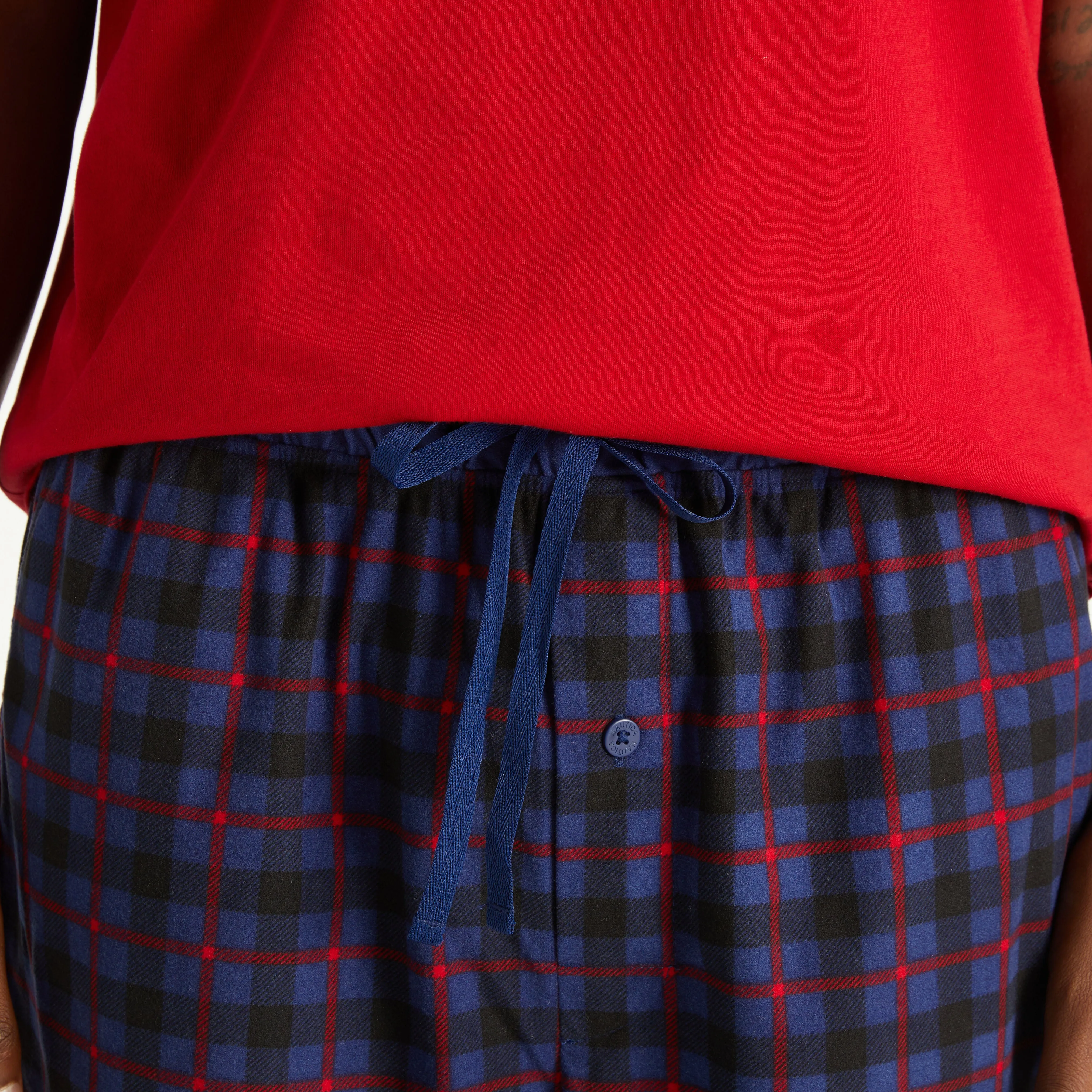 Pantalon de pyjama en polaire à motif carreaux pour homme Nautica