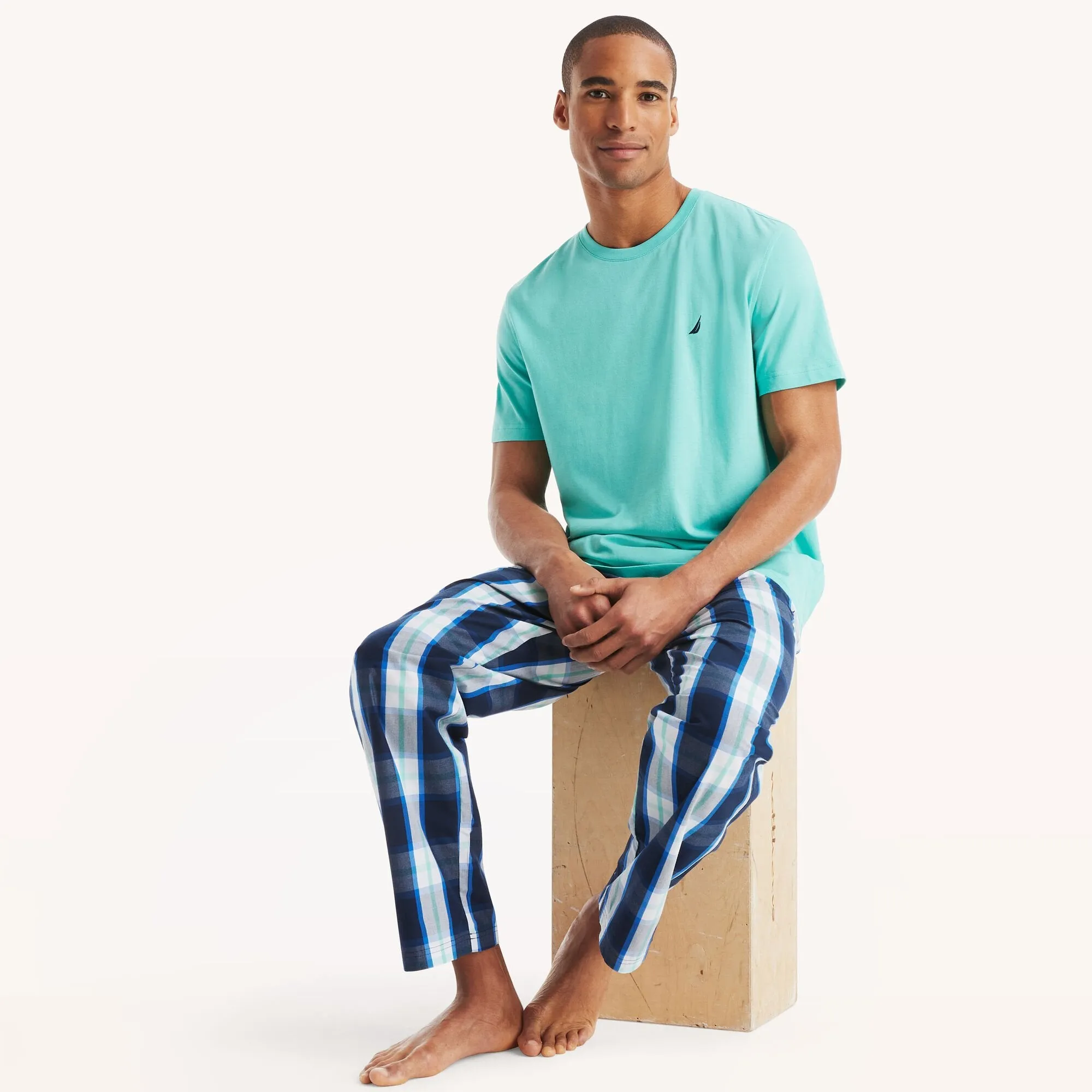 Ensemble de Pyjama à Carreaux pour Homme Nautica