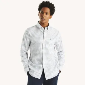 Chemise de travail à carreaux résistante aux plis pour homme, coupe slim Nautica