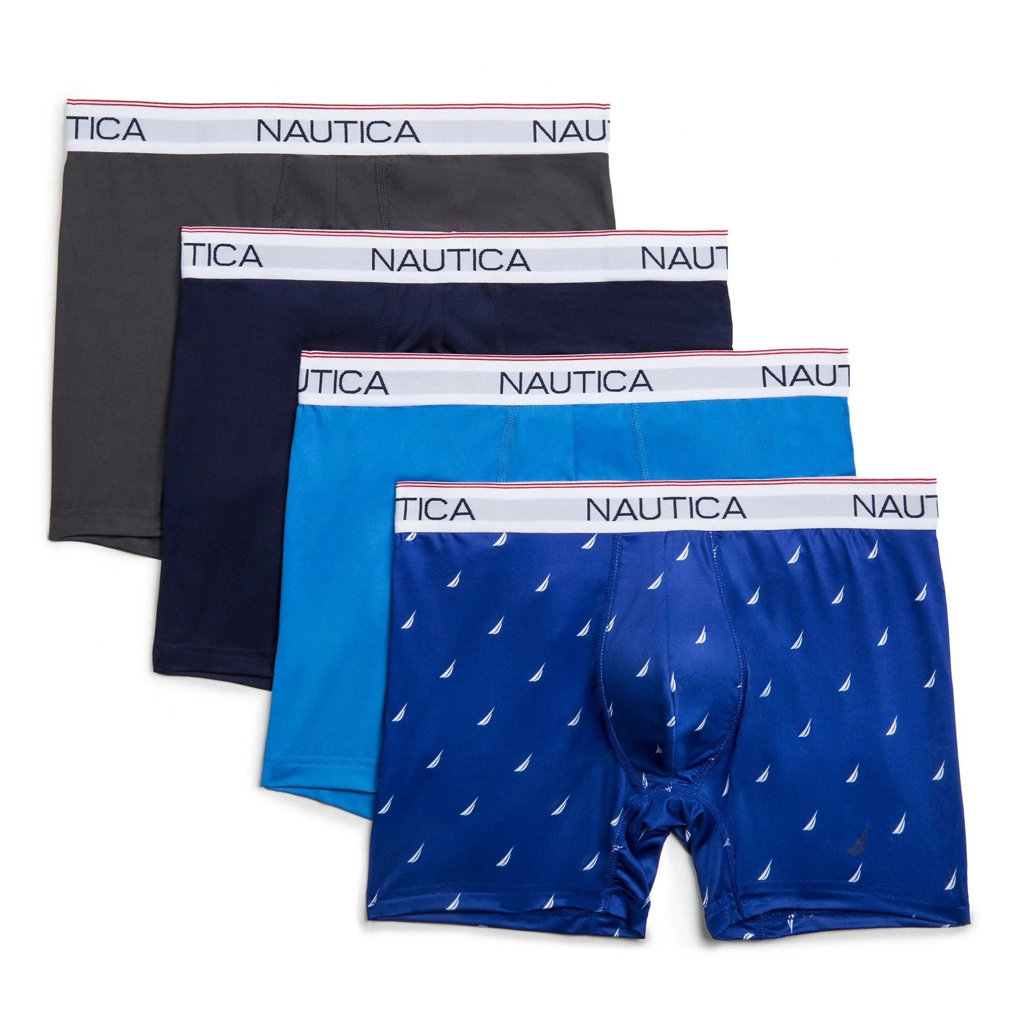 Nautica Boxers Homme Élastiques Performance, Lot de 4