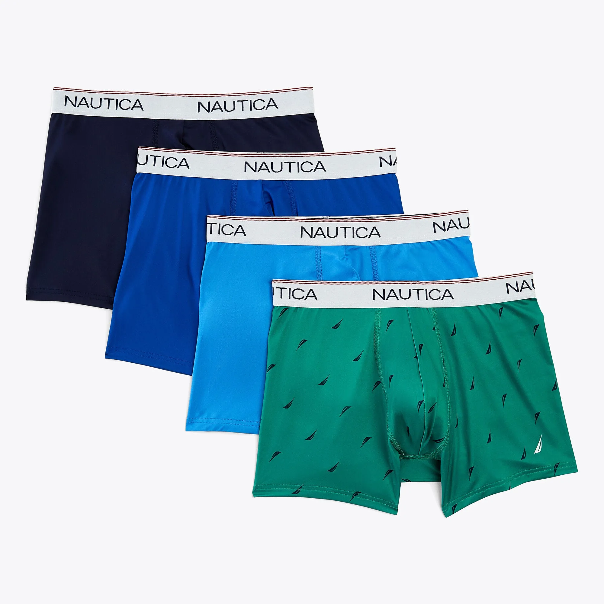 Nautica Boxers Homme Élastiques Performance, Lot de 4