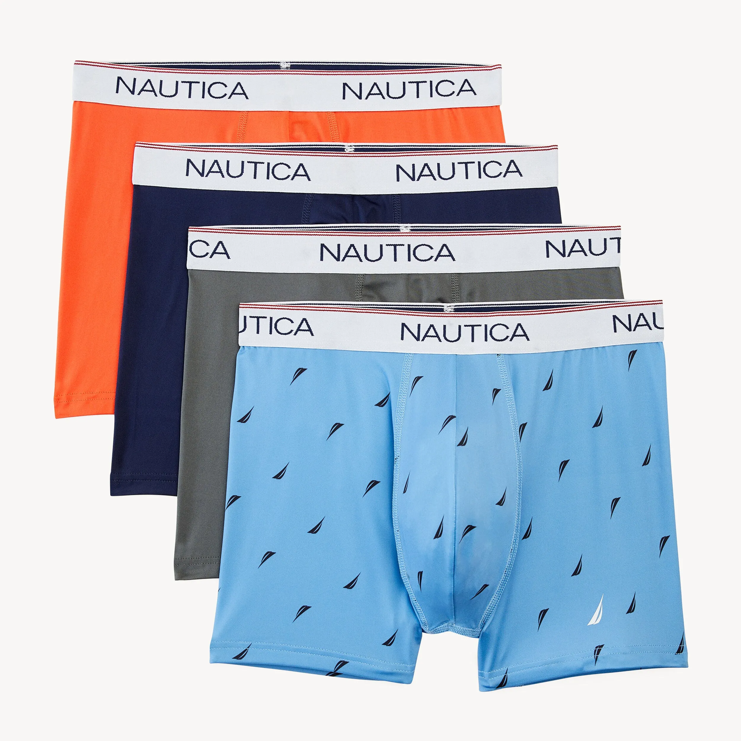 Nautica Boxers Homme Élastiques Performance, Lot de 4