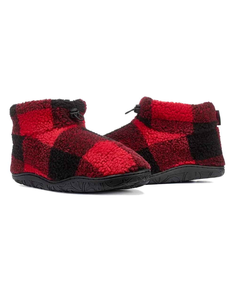 Bottes chaussons Sherpa Neeson à carreaux rouges et noirs