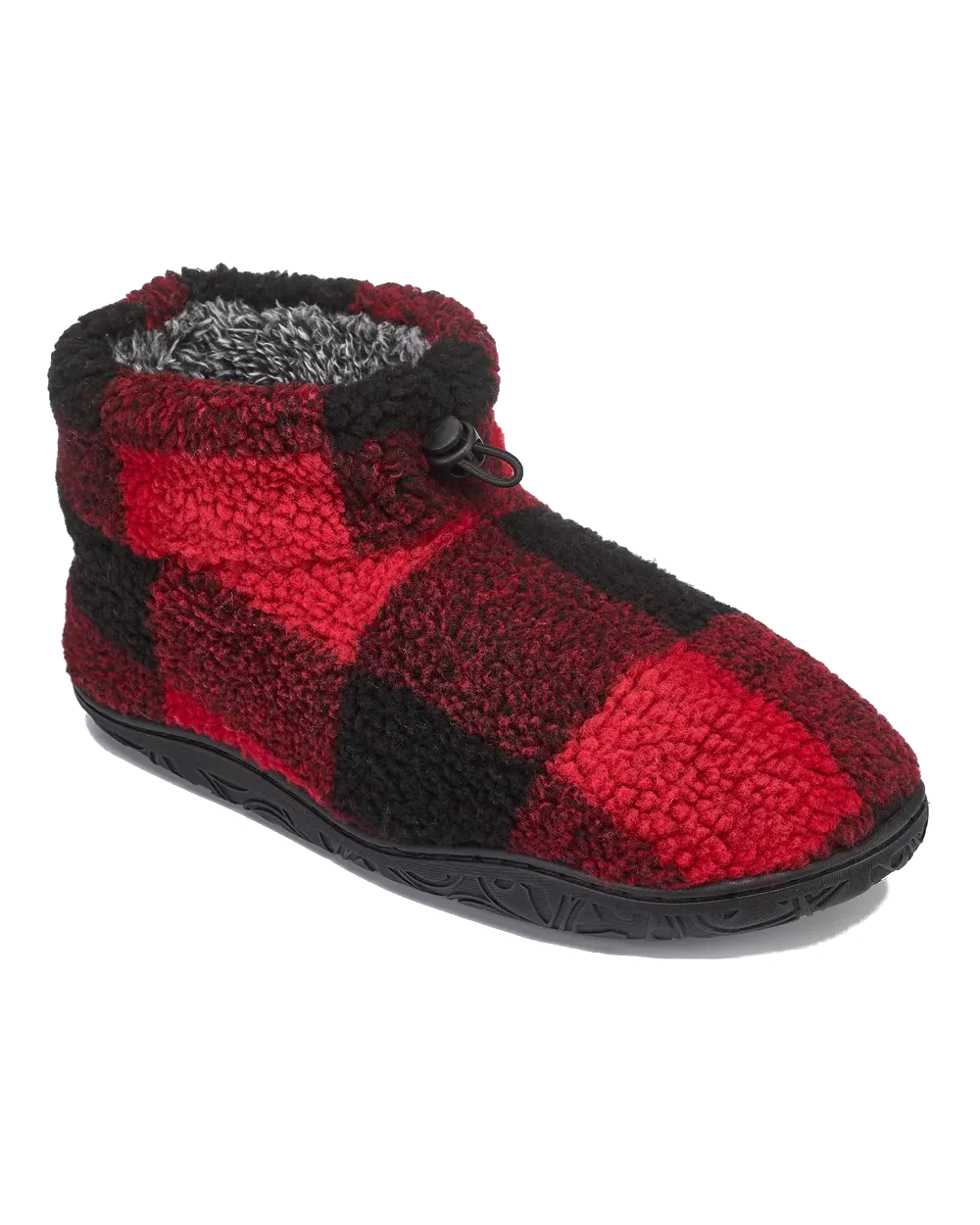Bottes chaussons Sherpa Neeson à carreaux rouges et noirs