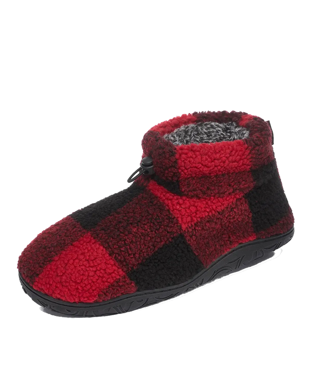 Bottes chaussons Sherpa Neeson à carreaux rouges et noirs