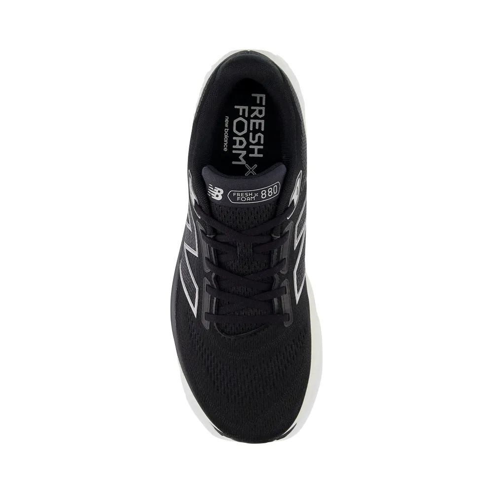 New Balance Hommes Fresh Foam X 880v14 en Noir avec Sel de Mer et Métallisé Argent