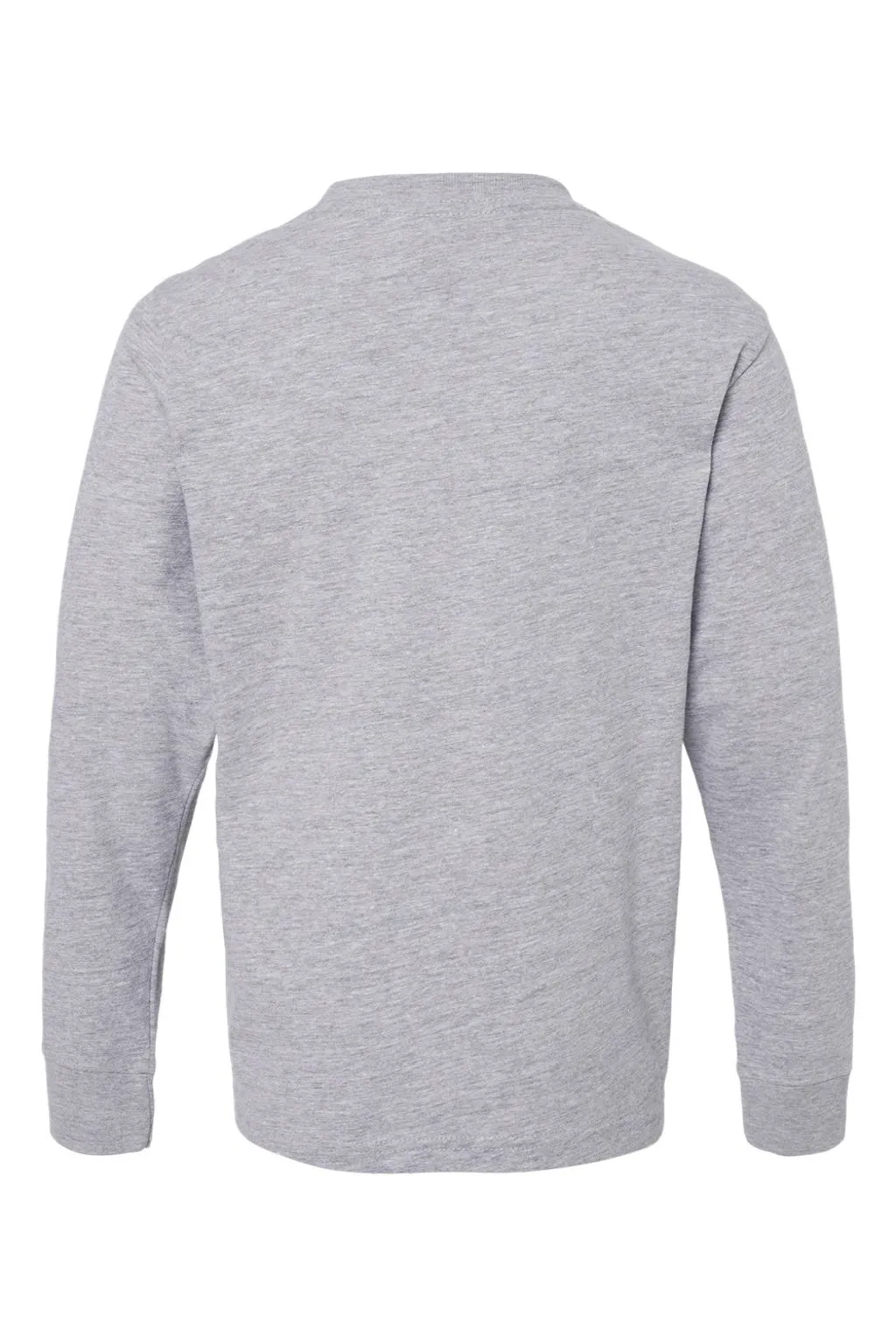 T-shirt col rond à manches longues Next Level pour jeunes - Gris chiné