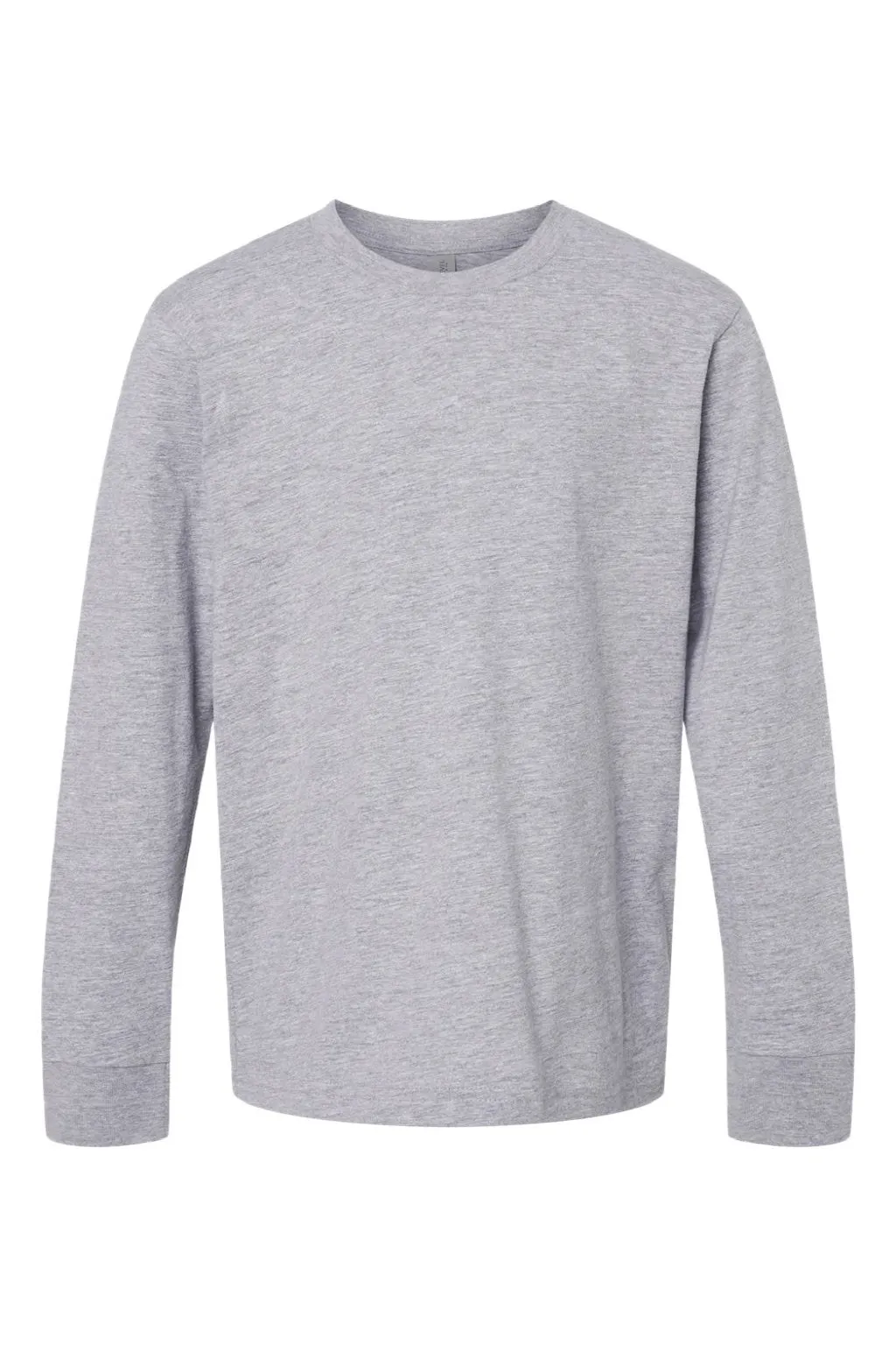 T-shirt col rond à manches longues Next Level pour jeunes - Gris chiné