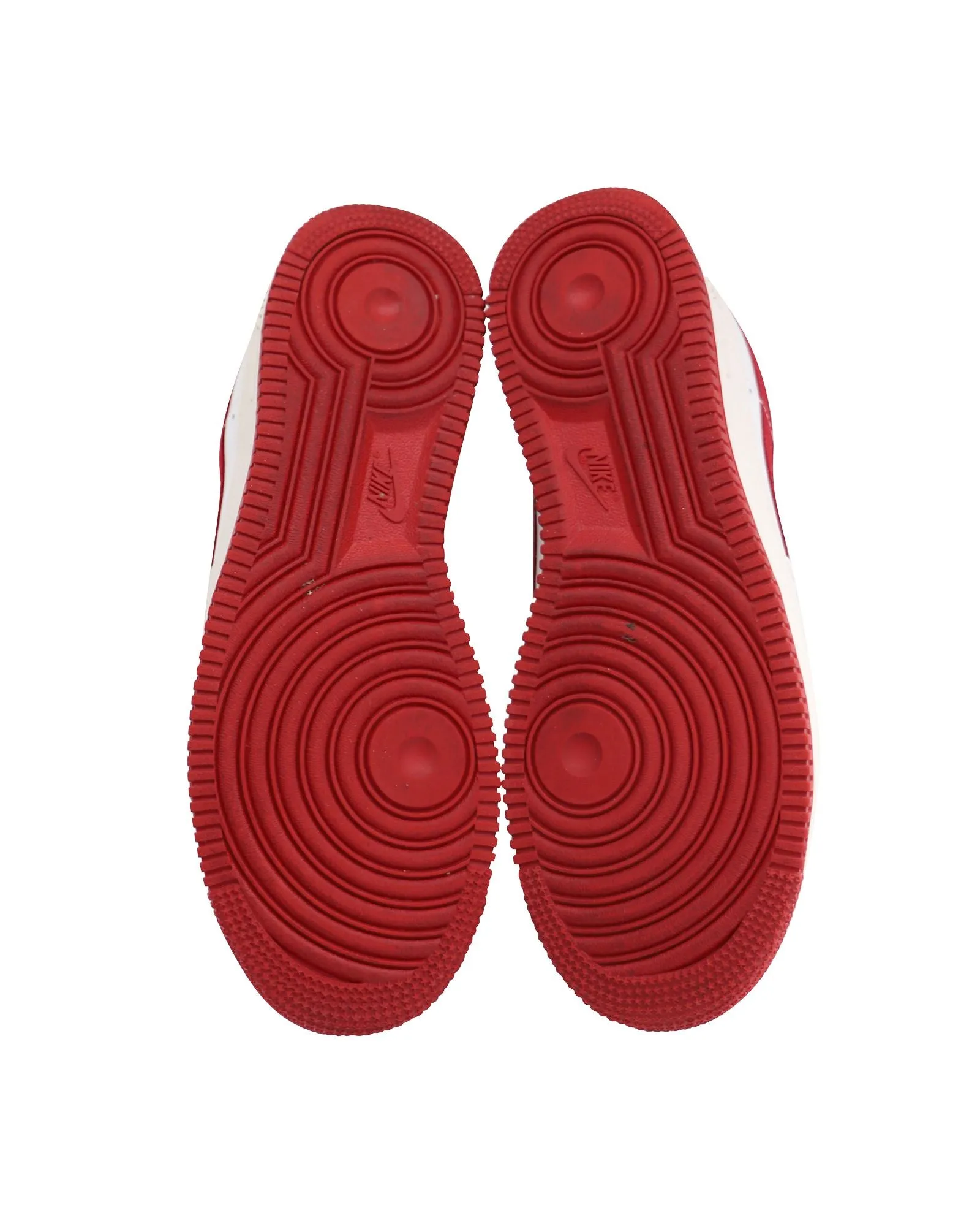 Nike Air Force 1 High 'Nai Ke' Chaussures de Sport en Cuir Blanc et Rouge