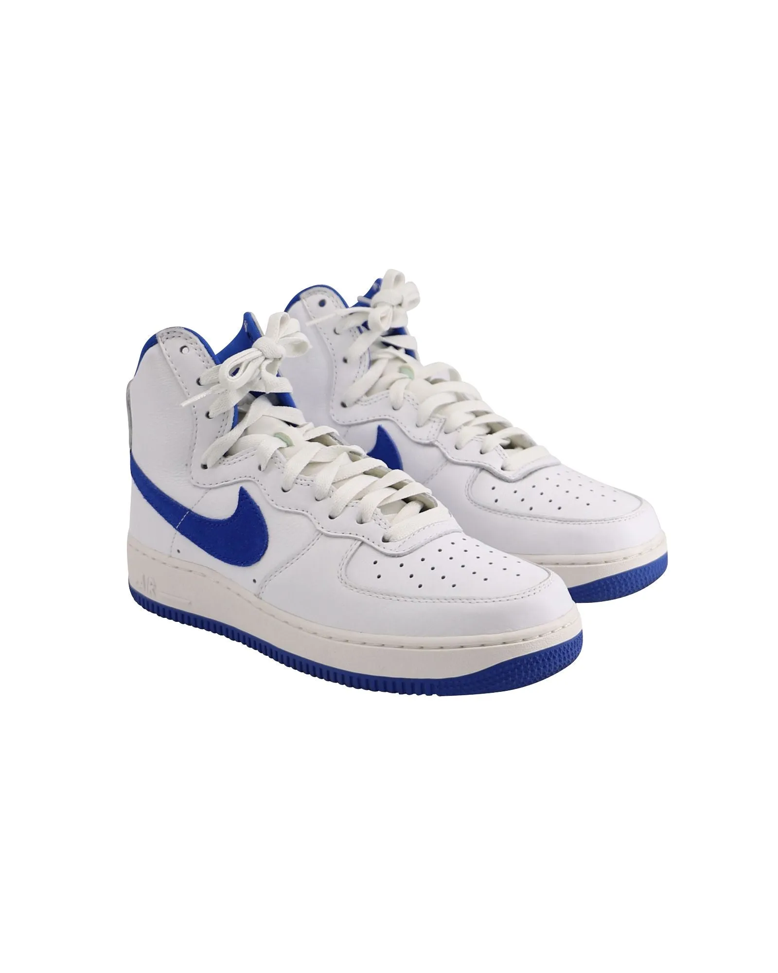 Nike Air Force 1 High Retro QS en cuir blanc Summit/bleu Game Royal