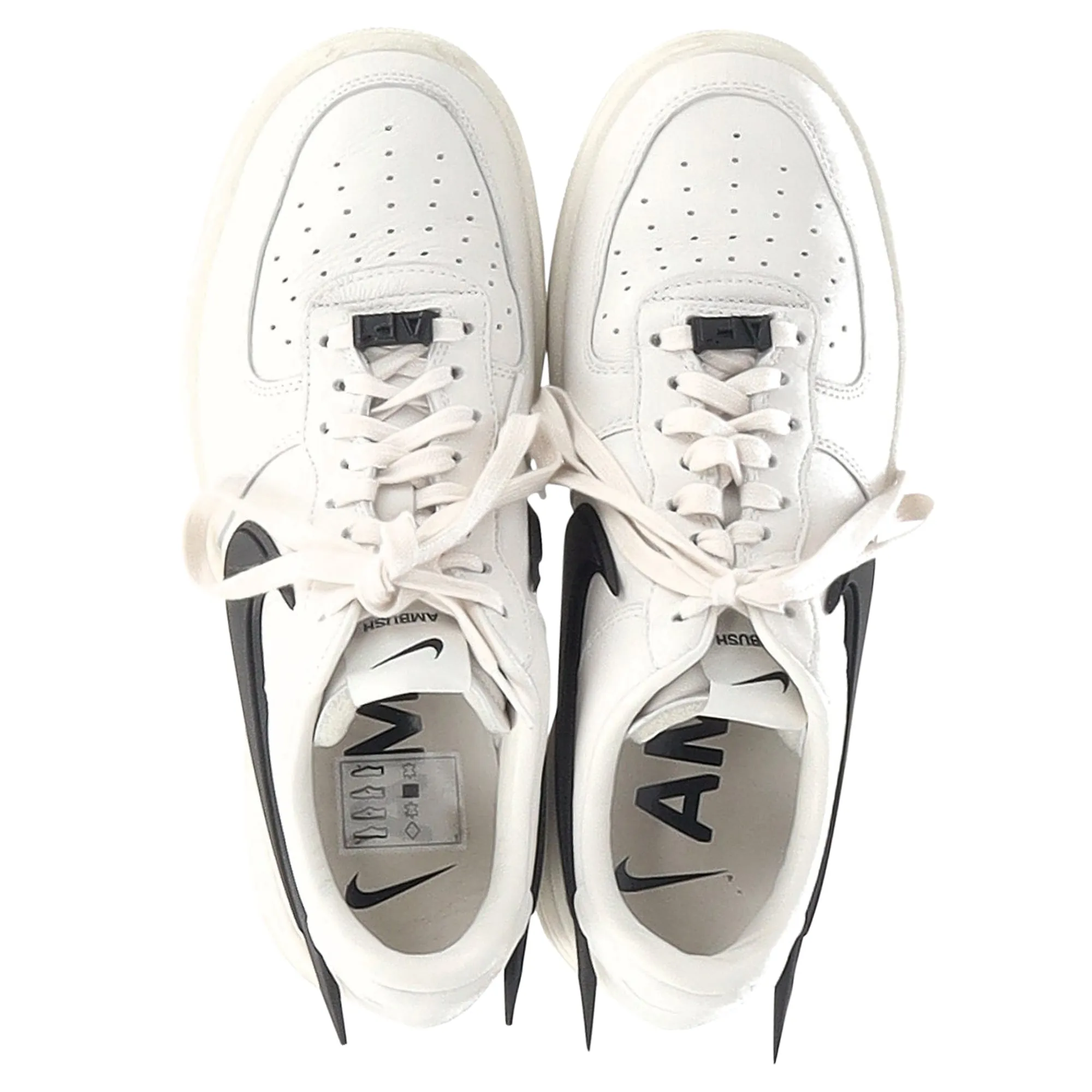 Nike Air Force 1 x AMBUSH Chaussures de sport fantômes en cuir blanc