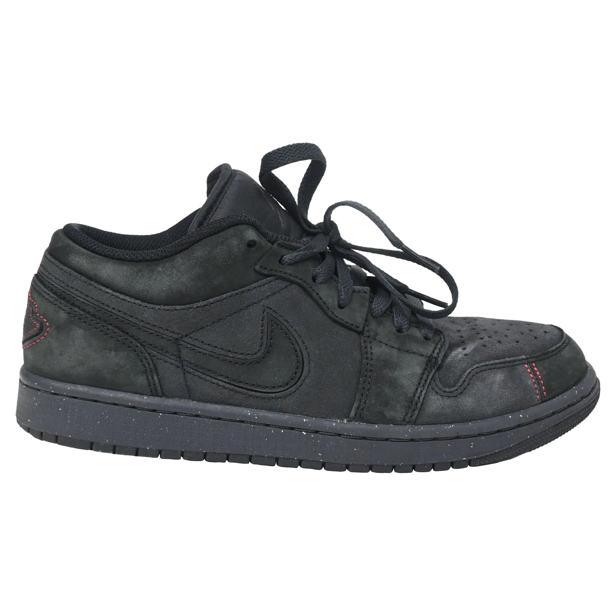 Chaussures Nike Air Jordan 1 Low SE Craft en cuir noir