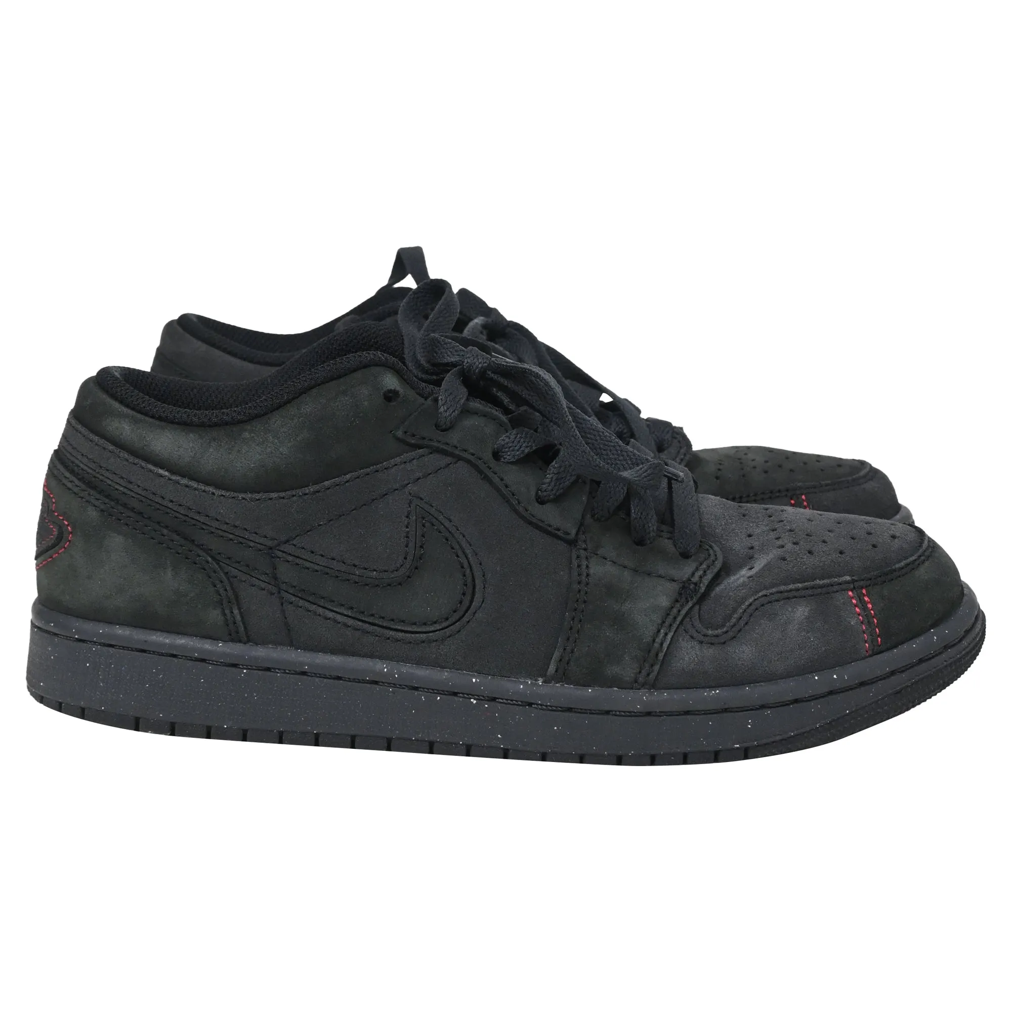 Chaussures Nike Air Jordan 1 Low SE Craft en cuir noir