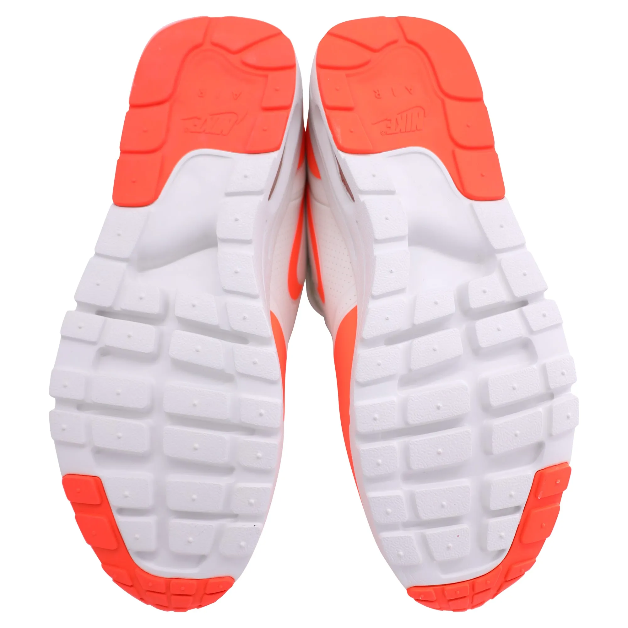 Chaussures Nike Air Max 1 Ultra Moire en daim synthétique blanc et orange