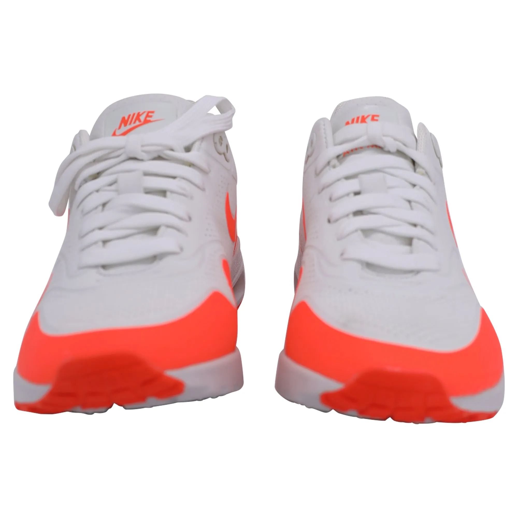 Chaussures Nike Air Max 1 Ultra Moire en daim synthétique blanc et orange