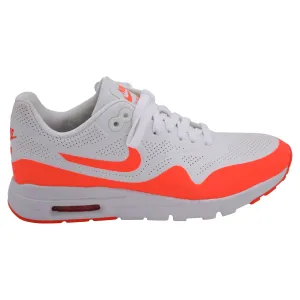 Chaussures Nike Air Max 1 Ultra Moire en daim synthétique blanc et orange
