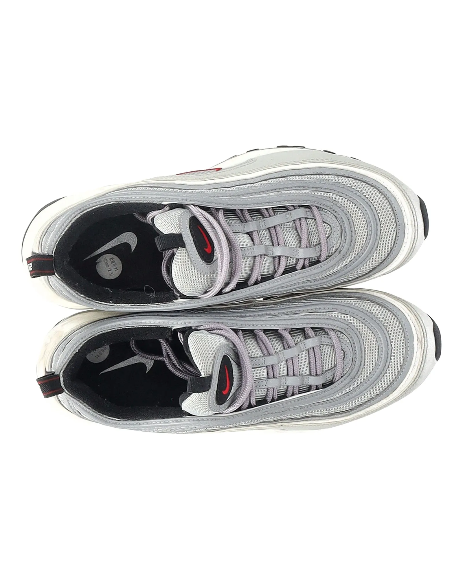 Nike Air Max 97 OG Silver Bullet Chaussures de Sport en Cuir Argenté