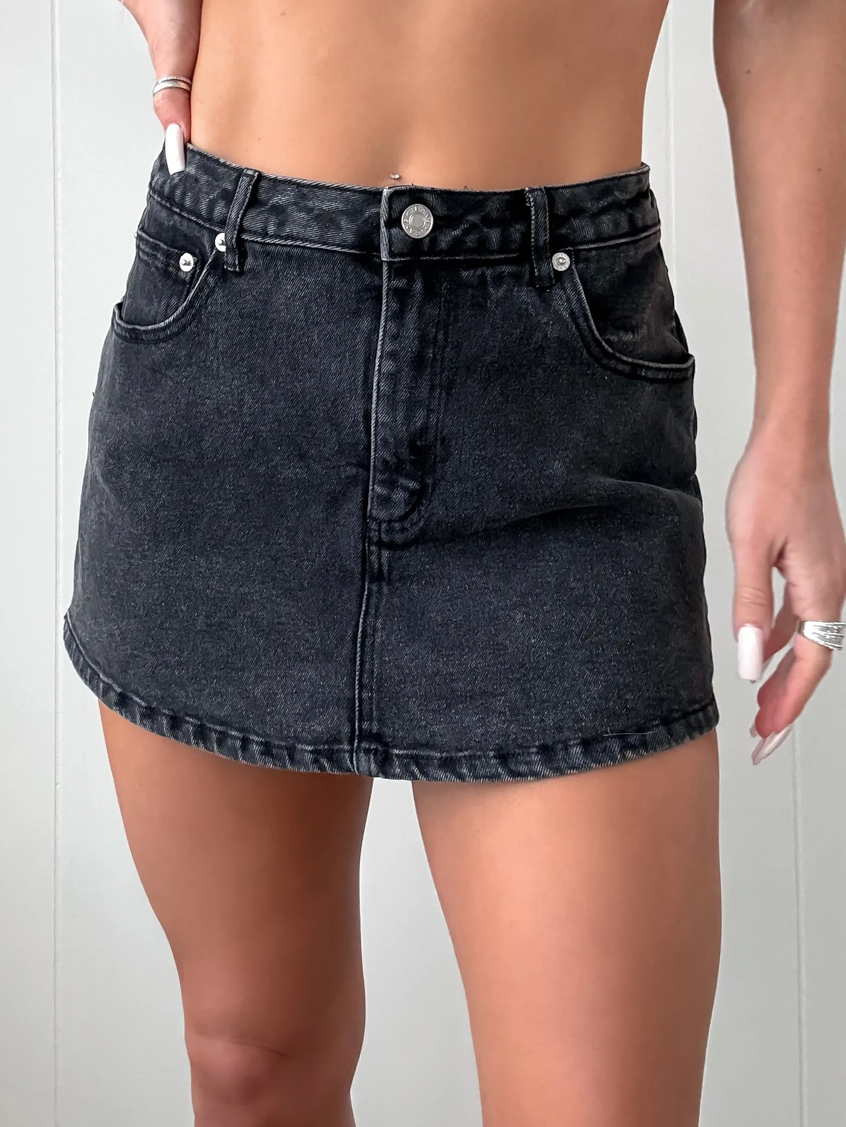 Nomad Luxe Jupe-Short en Jean - Noir