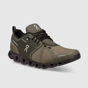 Chaussures On Men's Cloud 5 Imperméables - Olive / Noir sur On Cloud Clothing