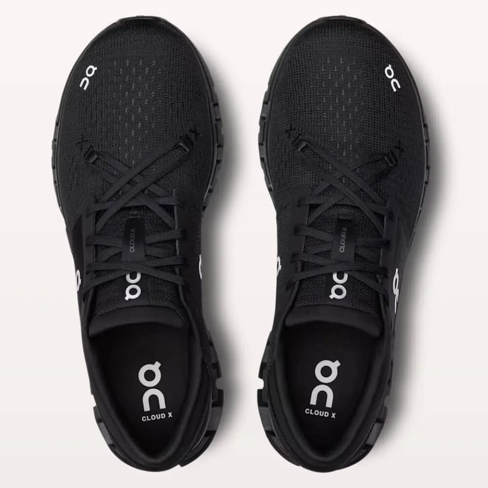 Chaussures On Men's Cloud X 4 - Noir / Eclipse sur Vêtements On Cloud