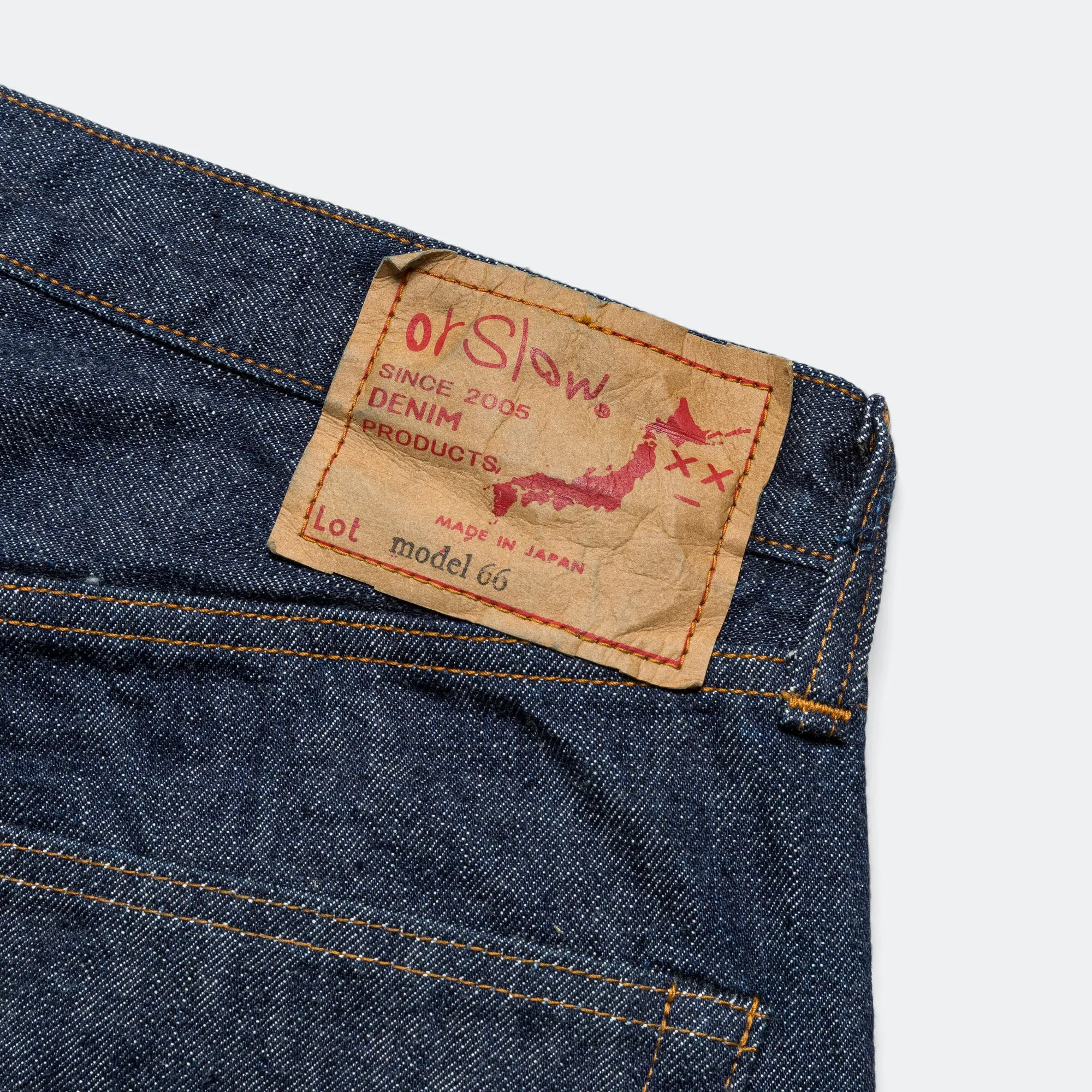 orSlow Modèle 66 Jean Standard de 1966 - Lavage Unique