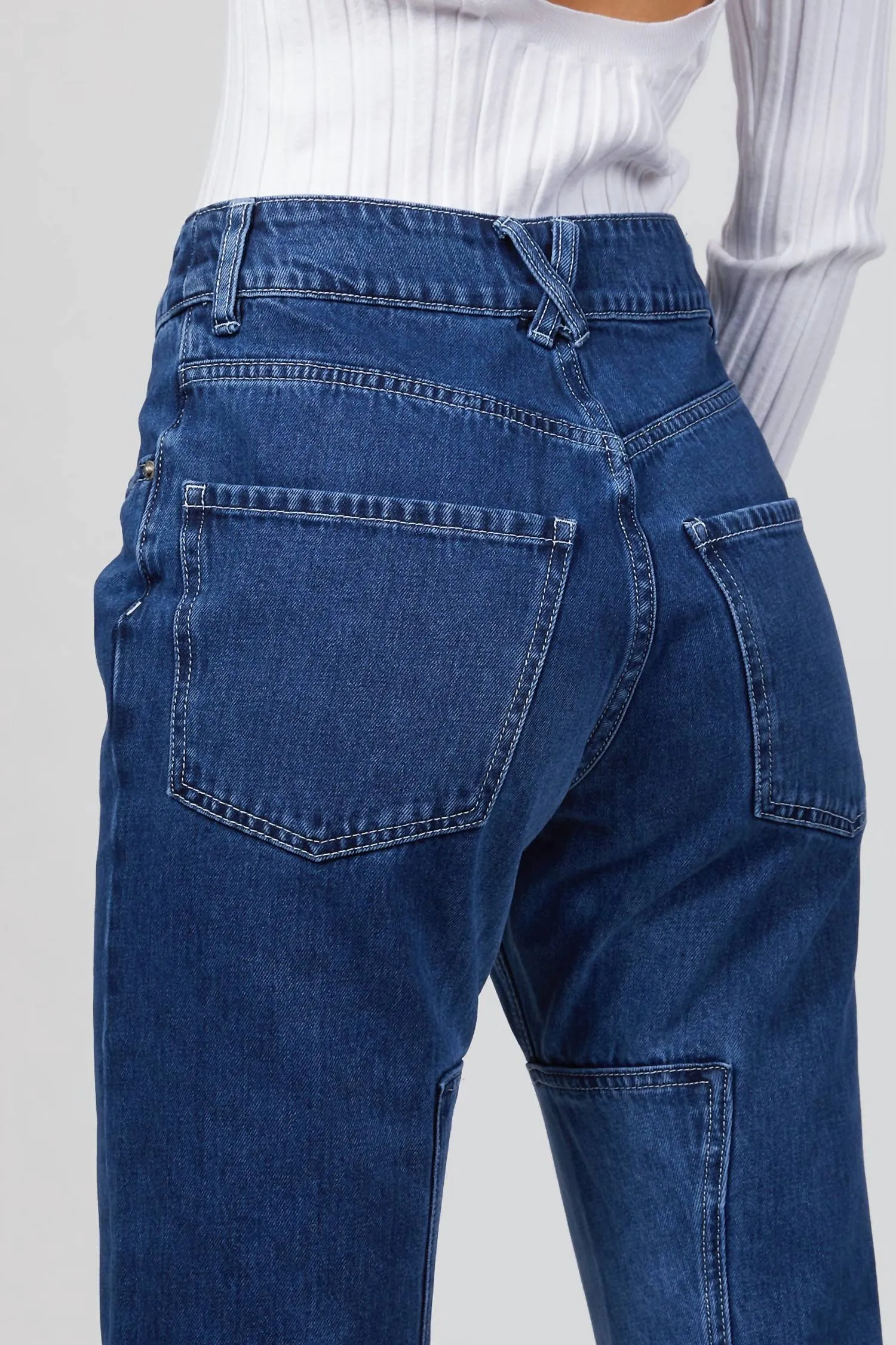 Pantalon Denim Panel en Indigo