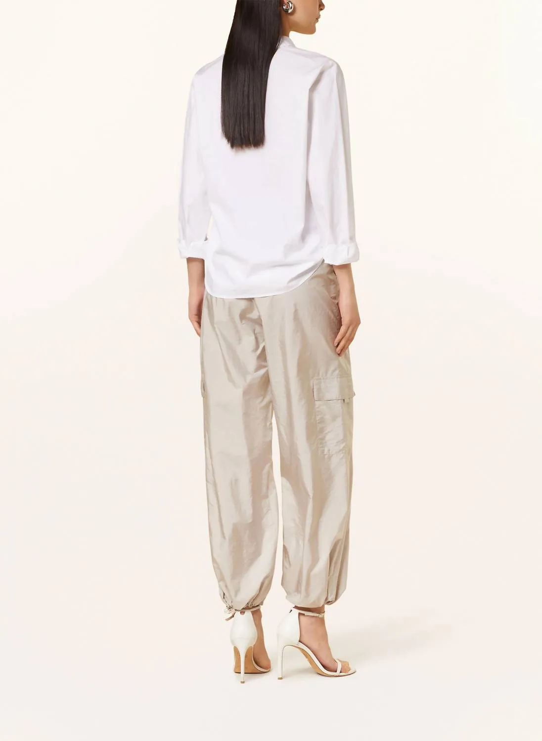 Pantalon cargo Pascale en craie