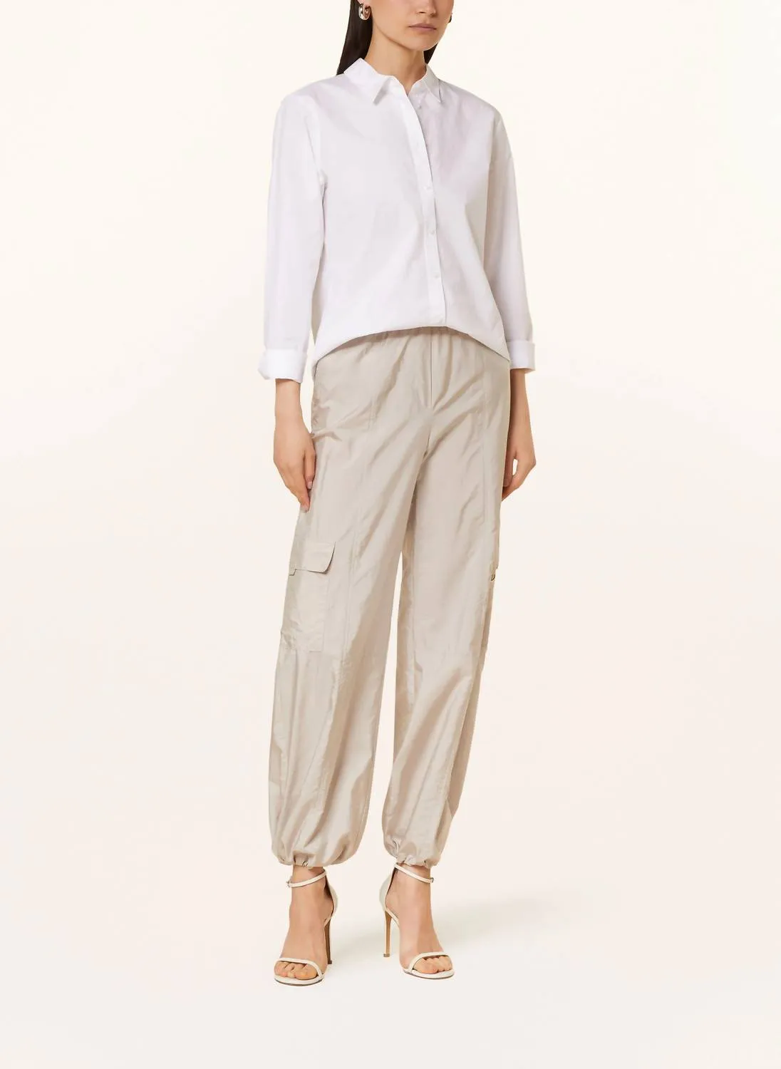 Pantalon cargo Pascale en craie