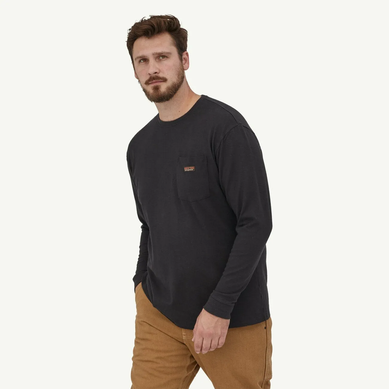 T-shirt pour hommes Patagonia - T-shirt de travail à manches longues avec poche