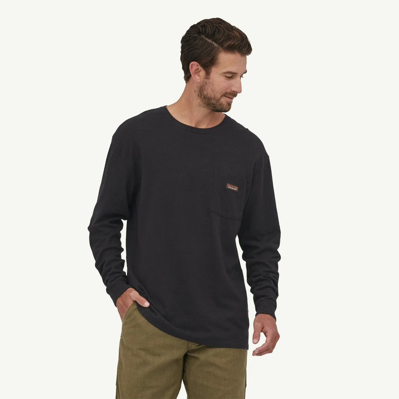 T-shirt pour hommes Patagonia - T-shirt de travail à manches longues avec poche