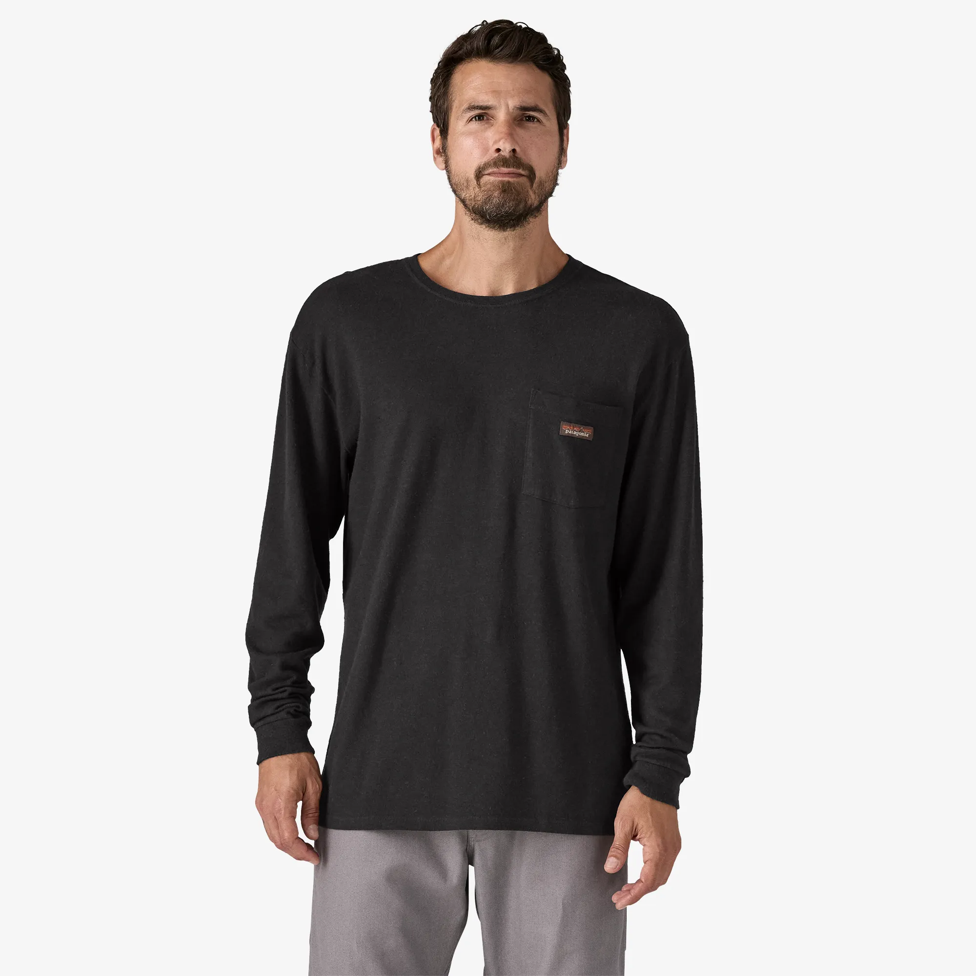 T-shirt pour hommes Patagonia - T-shirt de travail à manches longues avec poche