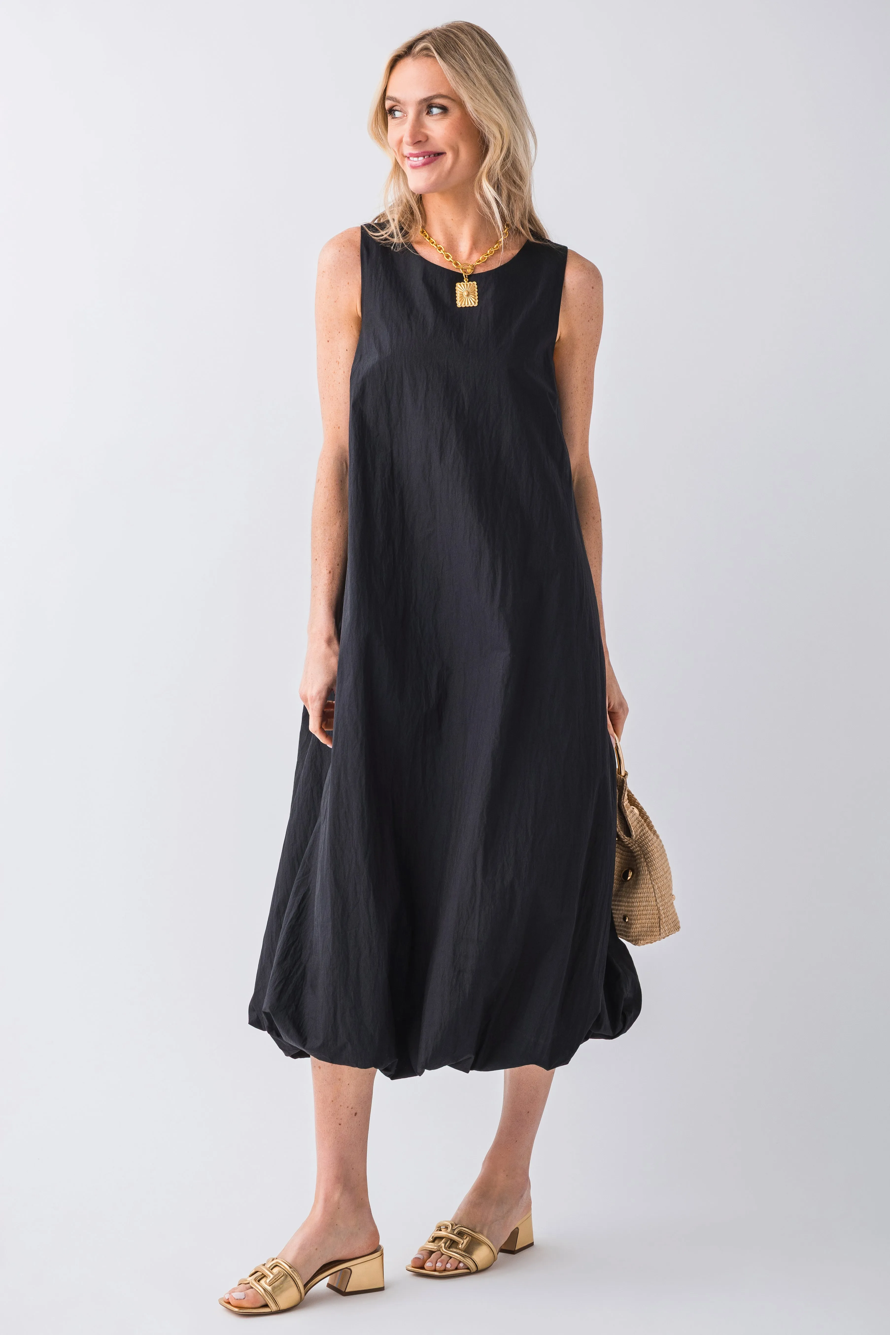 Robe maxi à ourlet bulle pincé