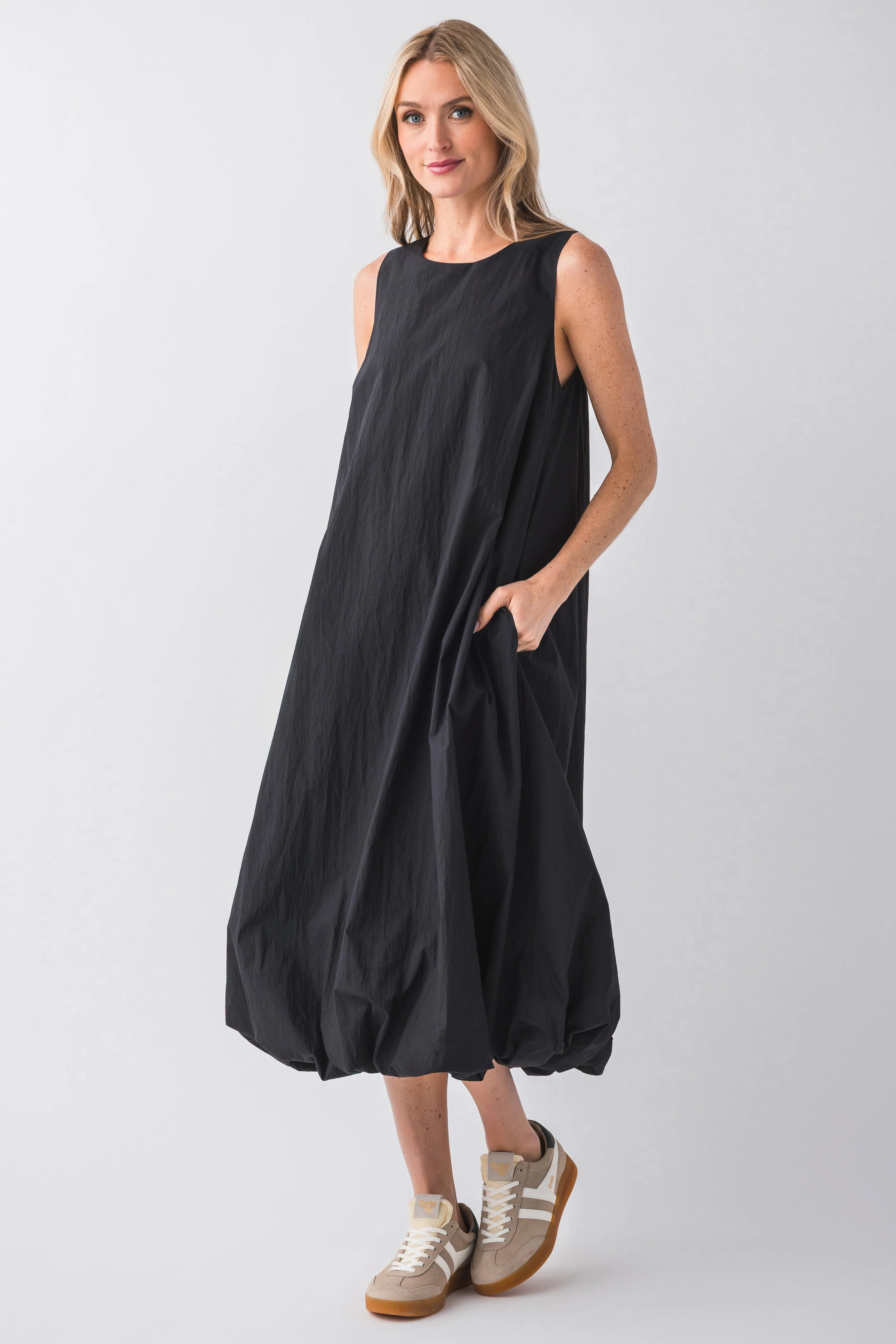 Robe maxi à ourlet bulle pincé