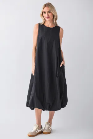 Robe maxi à ourlet bulle pincé