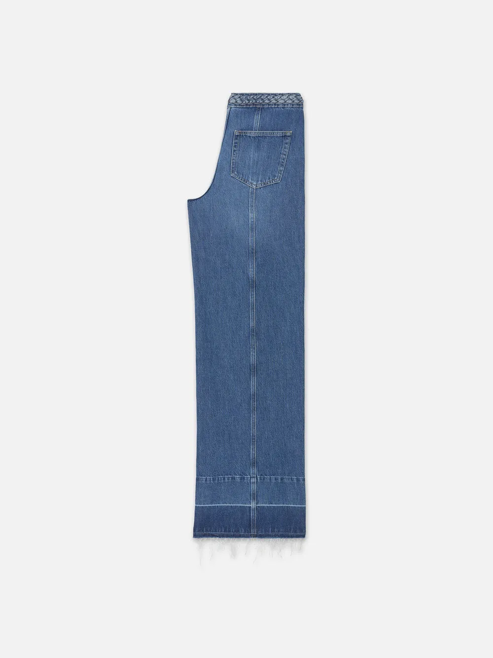 Pantalon large à taille haute avec ceinture tressée Pixie -- Goutte de rosée