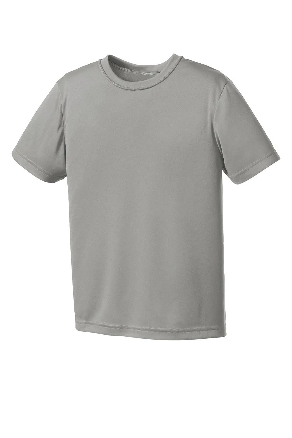 Port & Company Youth T-shirt à manches courtes col rond en Dry Zone Performance évacuant l'humidité - Gris Béton