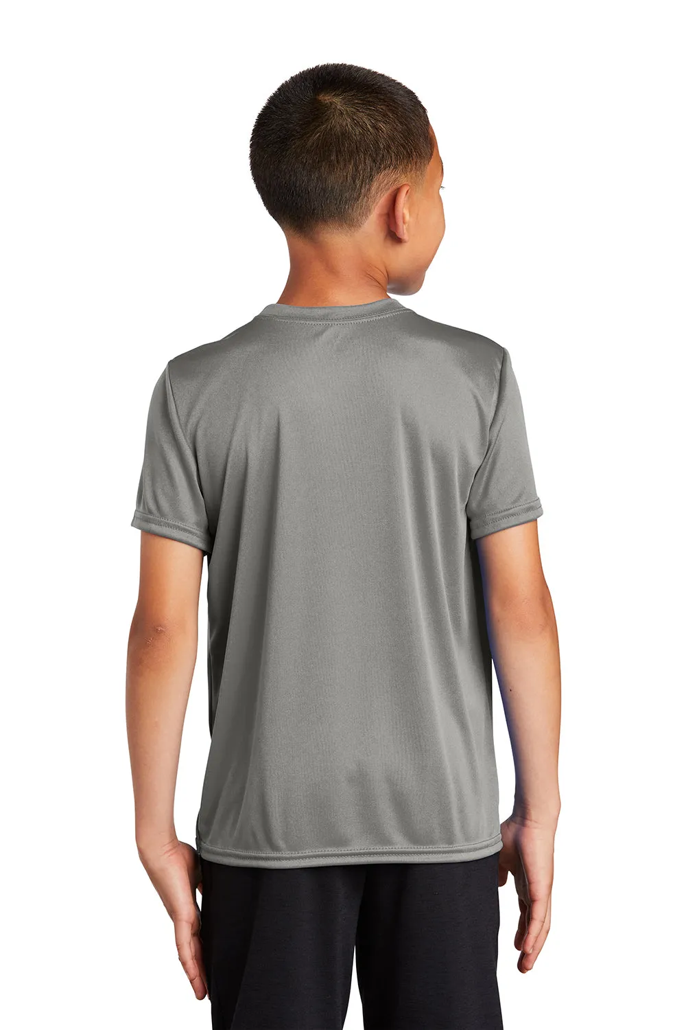 Port & Company Youth T-shirt à manches courtes col rond en Dry Zone Performance évacuant l'humidité - Gris Béton