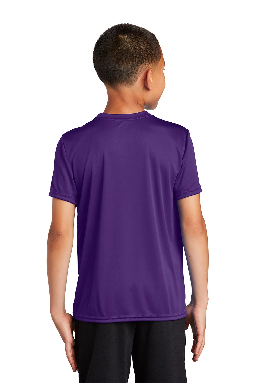 Port & Company T-shirt à manches courtes col rond pour jeunes - Zone sèche performante avec évacuation de l'humidité - Violet équipe