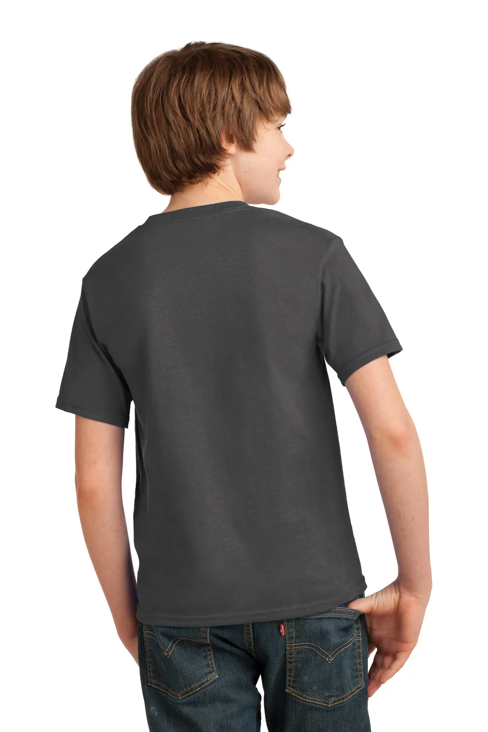 Port & Company T-shirt à manches courtes essentiel pour jeunes - Gris anthracite