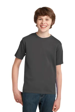 Port & Company Youth Essential Short Sleeve Crewneck T-Shirt - Charcoal Grey