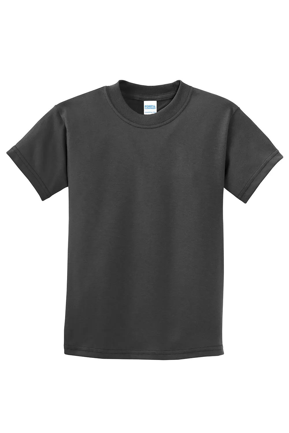 Port & Company T-shirt à manches courtes essentiel pour jeunes - Gris anthracite