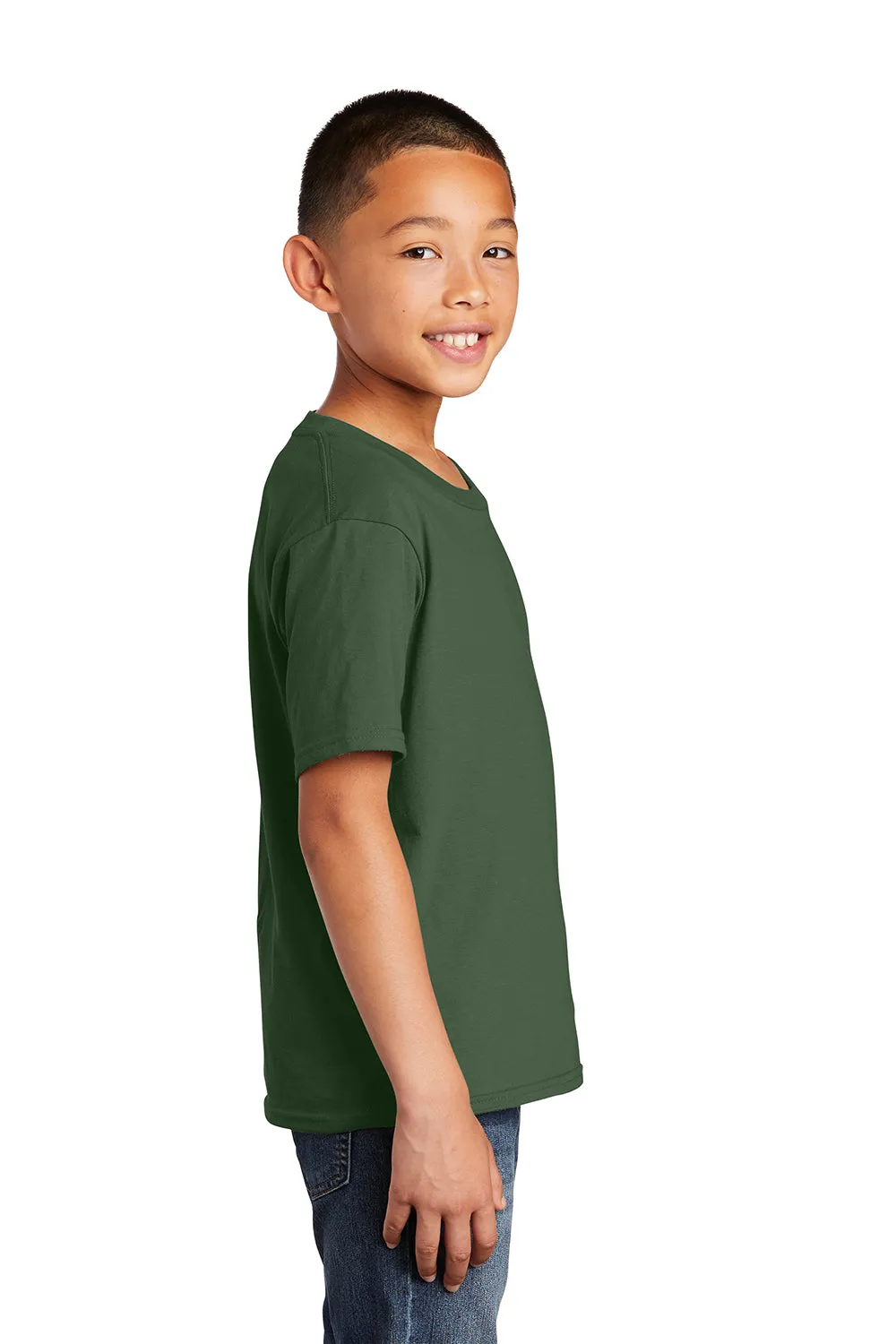 Port & Company T-shirt à manches courtes et col rond préféré des jeunes - Vert olive