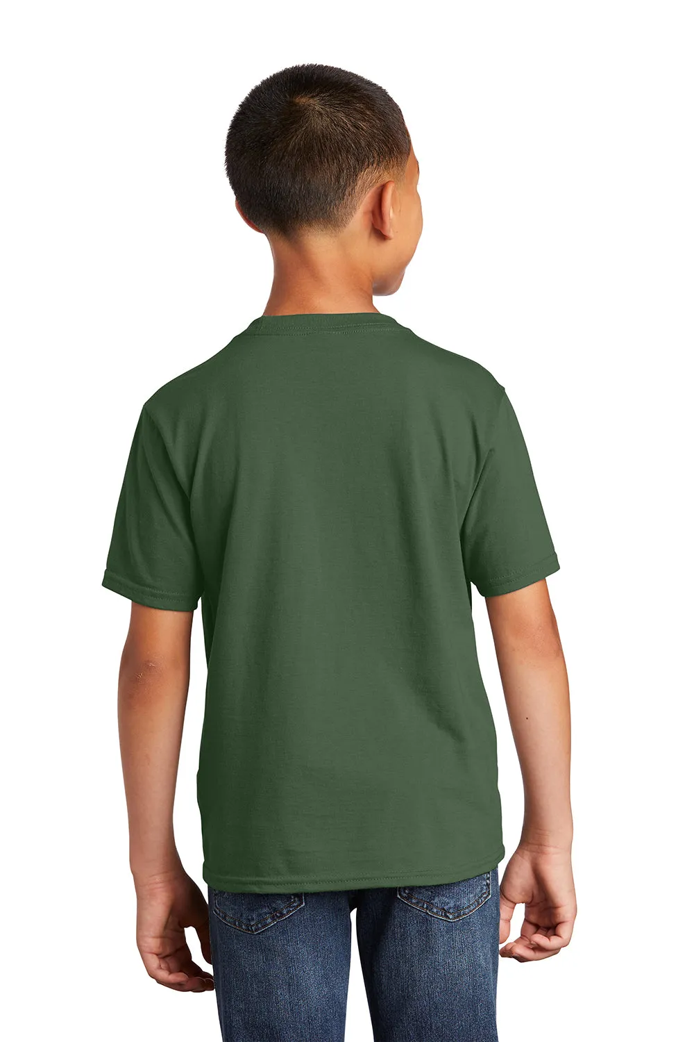 Port & Company T-shirt à manches courtes et col rond préféré des jeunes - Vert olive