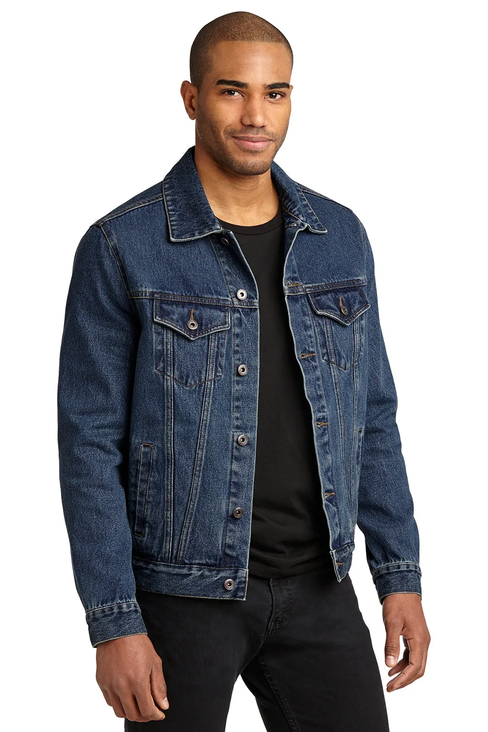 Veste en denim délavé pour hommes Port Authority - Bleu denim