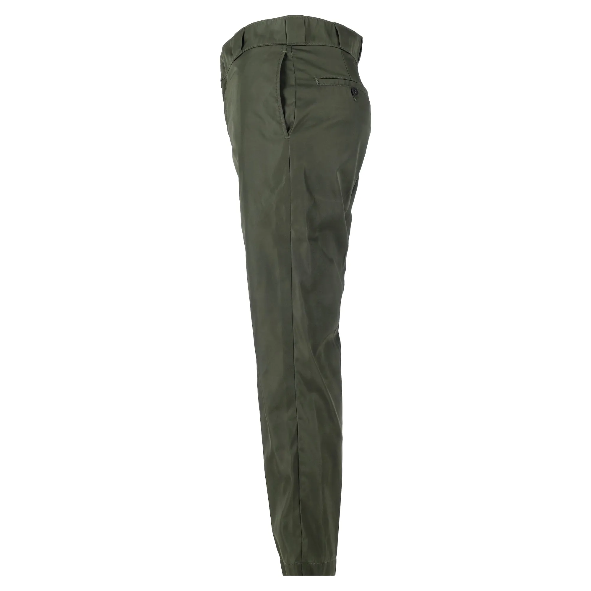 Pantalon Prada à logo triangle en nylon vert