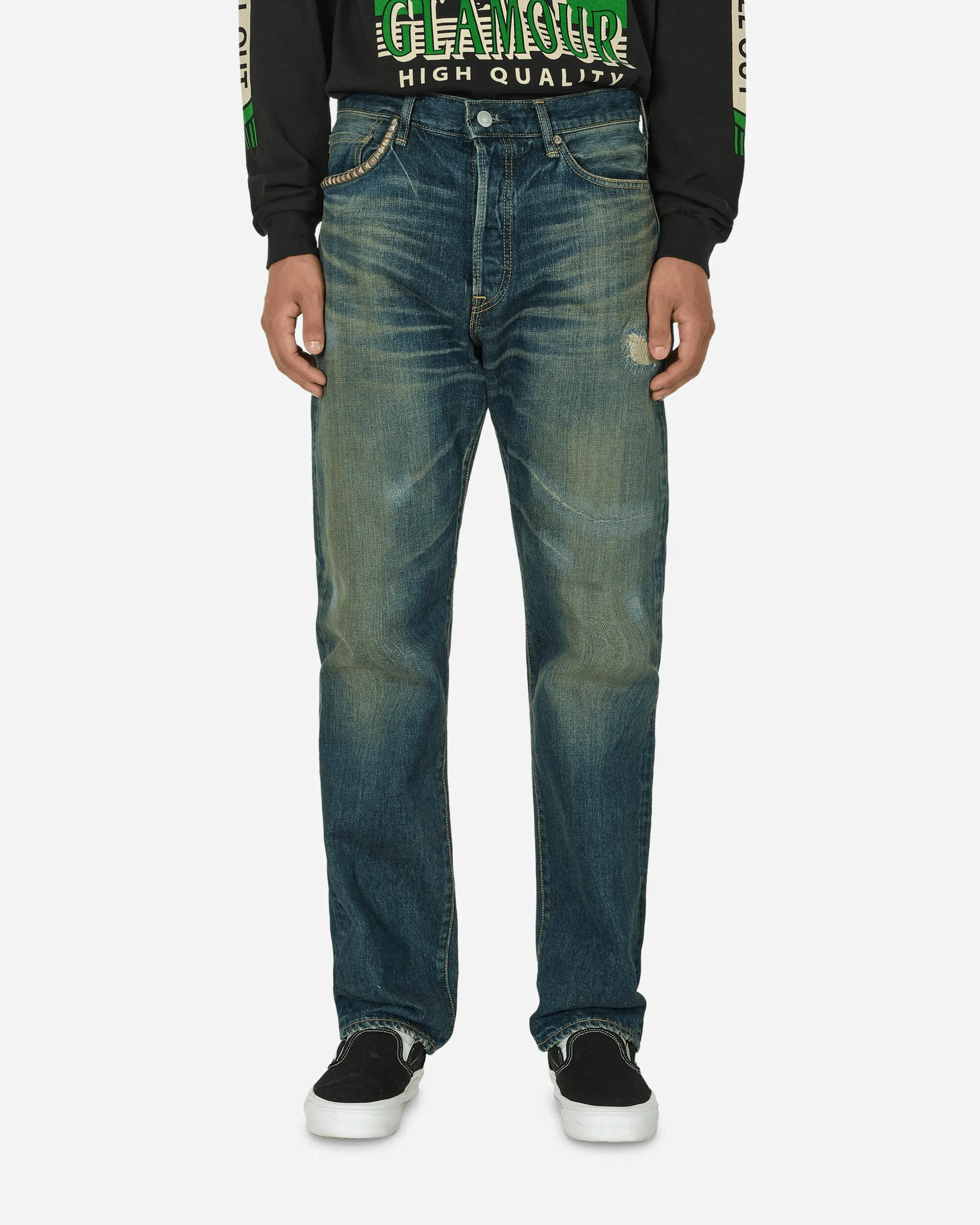 Pantalon droit en denim XX des années 50 traité RCR, couleur indigo