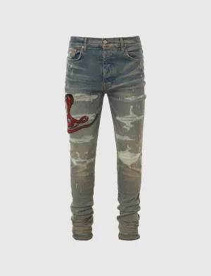 JEAN DESTRUCTEUR SERPENT ROUGE Vêtements AMIRI