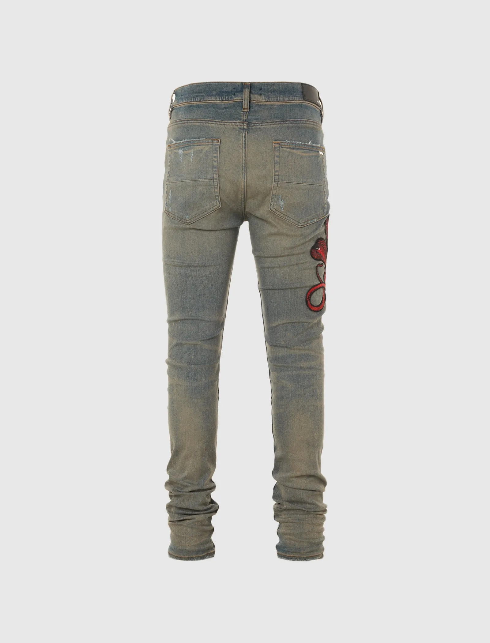 JEAN DESTRUCTEUR SERPENT ROUGE Vêtements AMIRI