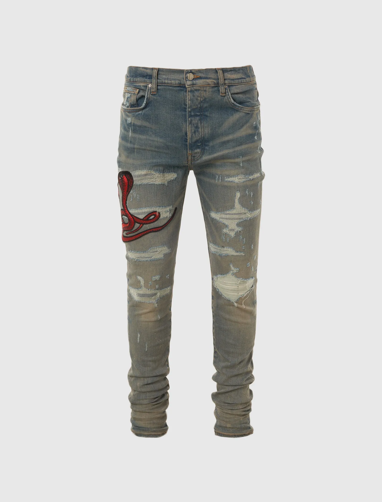 JEAN DESTRUCTEUR SERPENT ROUGE Vêtements AMIRI