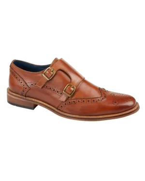 Chaussures Monk à double boucle en cuir pour hommes Roamers